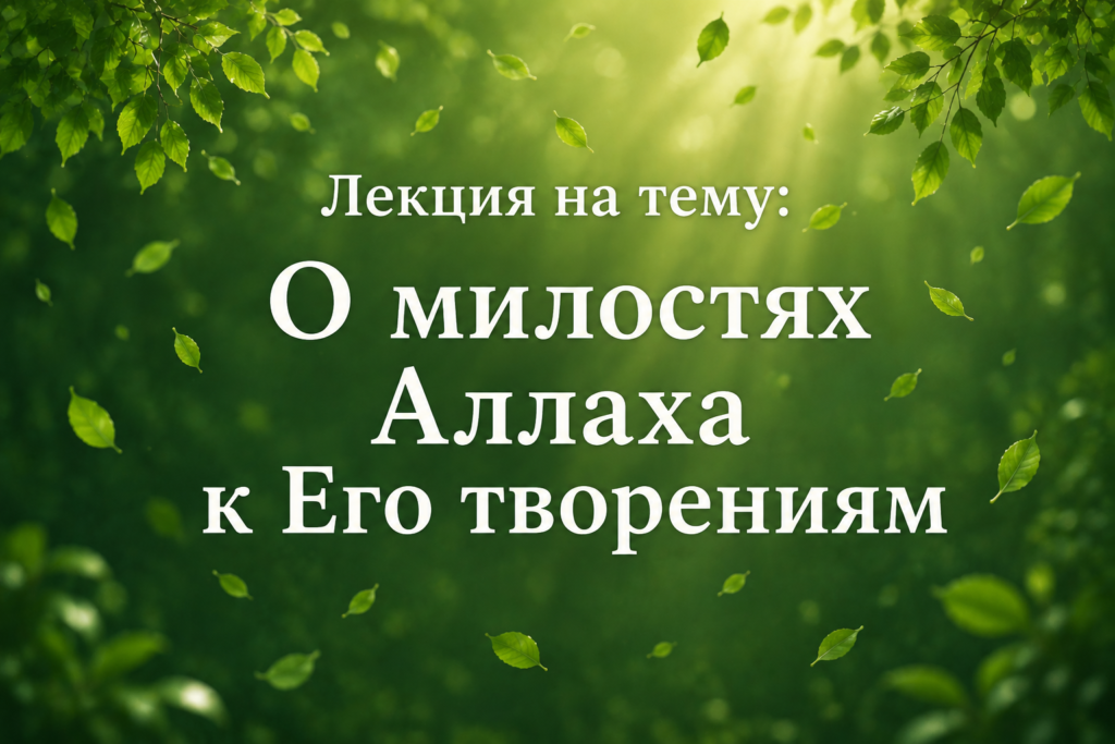 Лекция на тему: