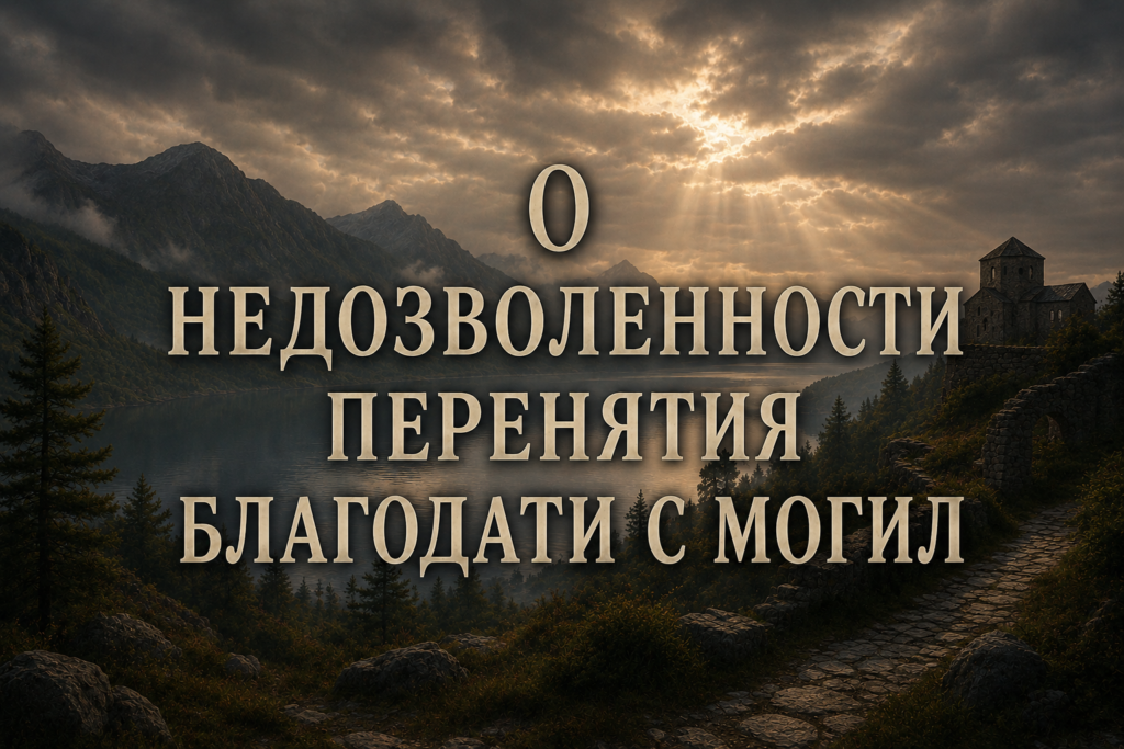 О недозволенности перенятия благодати с могил