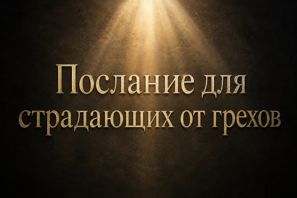 Послание для страдающих от грехов
